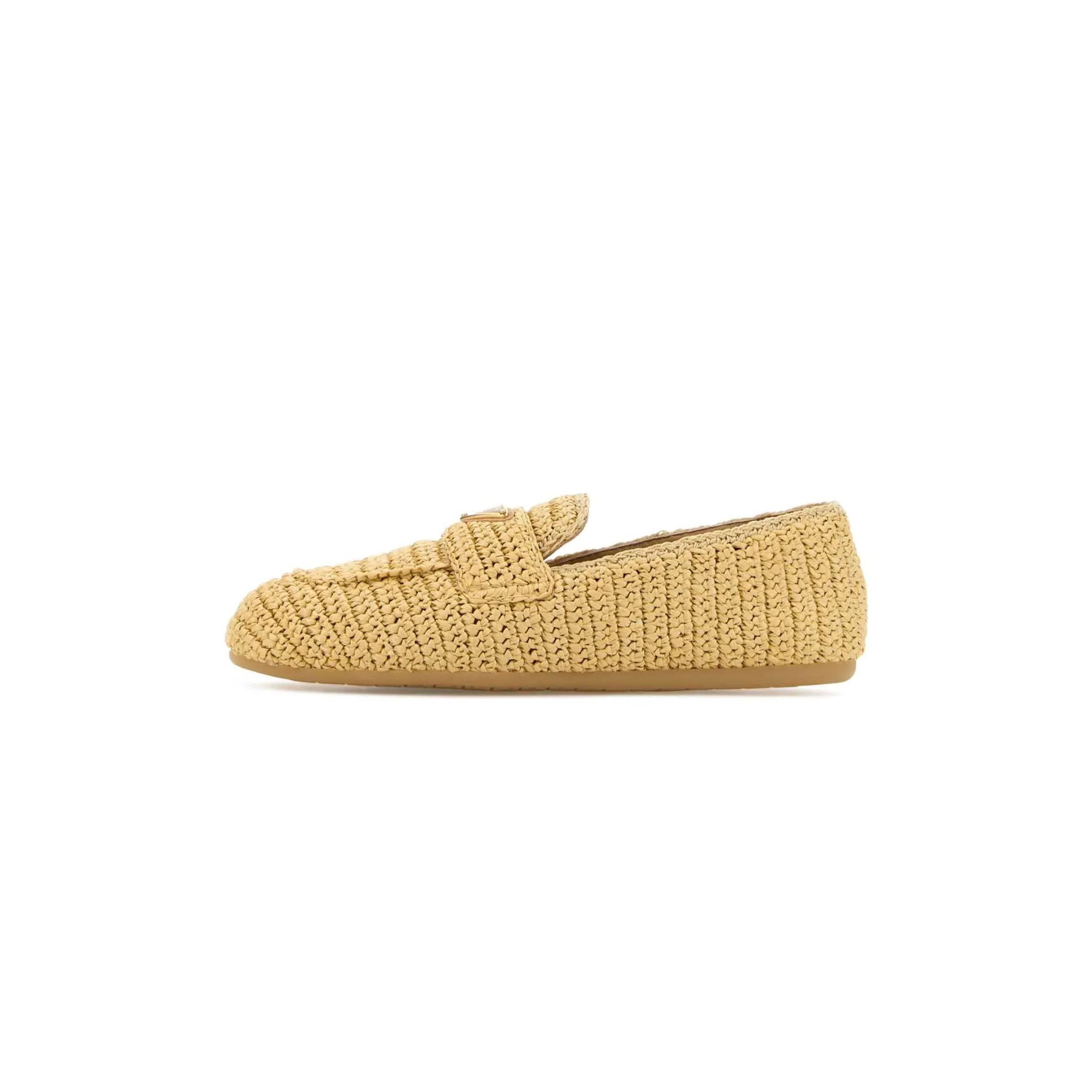 PRADA LOAFER CROCHET NATURAL 1D437